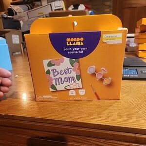 Mondo Llama Paint-Your-Own Coaster Kit - Yellow Packaging